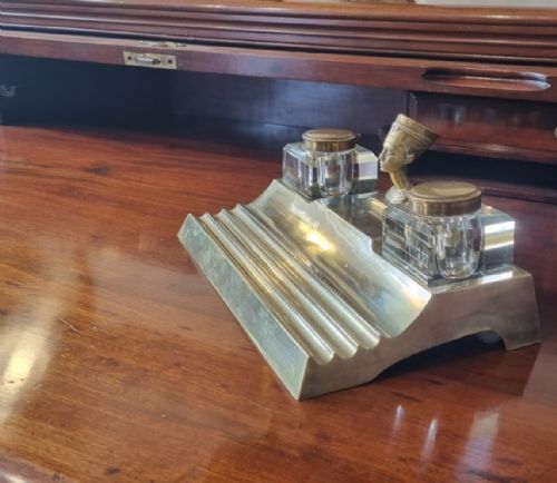 AN IMPRESSIVE EGYPTIAN INSPIRED INKSTAND - ADDITIONAL PHOTO 1