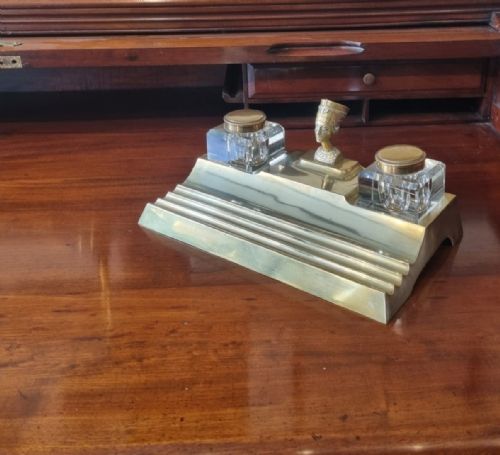 AN IMPRESSIVE EGYPTIAN INSPIRED INKSTAND - ADDITIONAL PHOTO 7