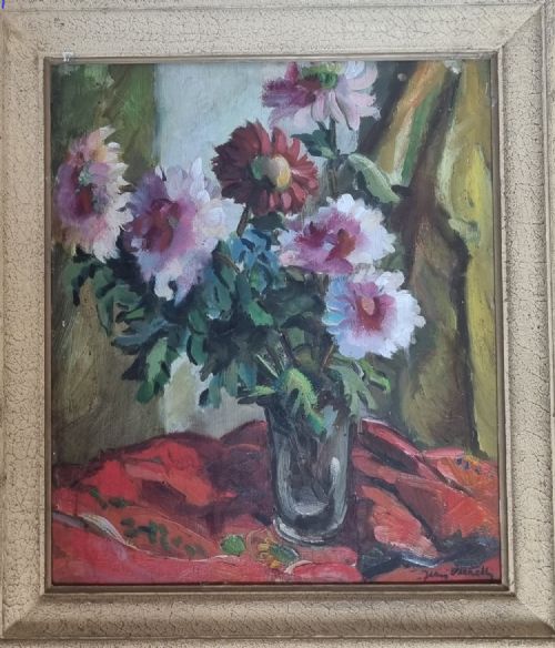 A VIBRANT STILL LIFE IN OILS BY THE PARISIAN ARTIST JEAN DEHELLY - ADDITIONAL PHOTO 5