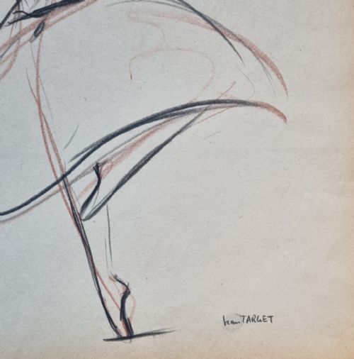 A TRIO OF 1930S SKETCHES DEPICTING BALLERINAS BY JEAN TARGET - ADDITIONAL PHOTO 6