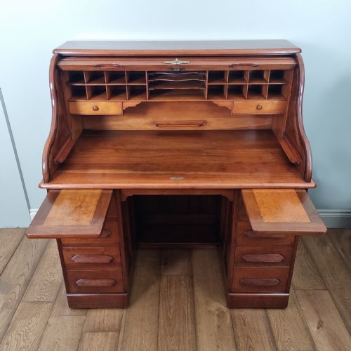 AN ANTIQUE WALNUT DESK BY THE BOSTON CHAIR COMPANY OF MASSACHUSETTS CIRCA 1885 - ADDITIONAL PHOTO 6