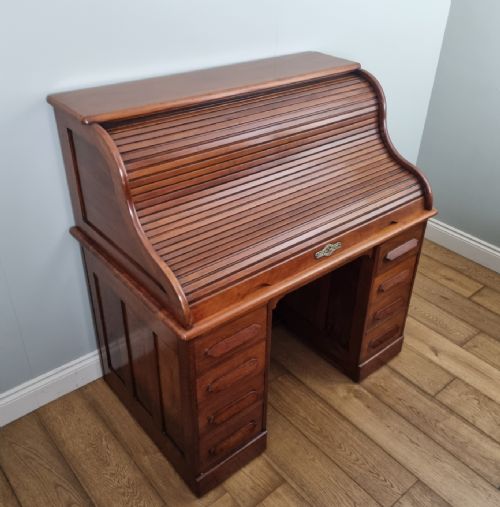AN ANTIQUE WALNUT DESK BY THE BOSTON CHAIR COMPANY OF MASSACHUSETTS CIRCA 1885 - ADDITIONAL PHOTO 11
