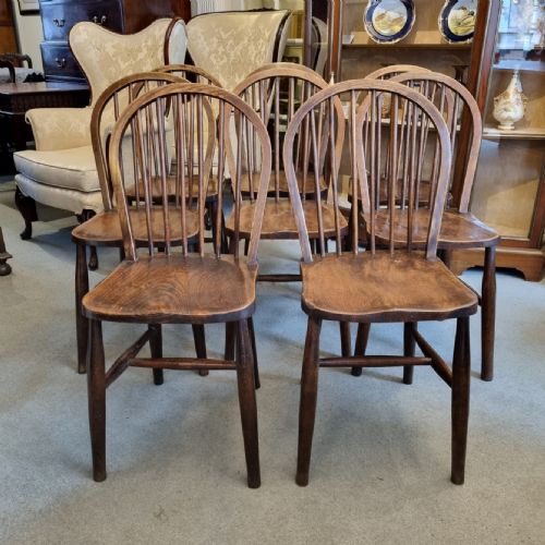 SET OF EIGHT ANTIQUE HOOPBACK WINDSOR STYLE CHAIRS - ADDITIONAL PHOTO 1
