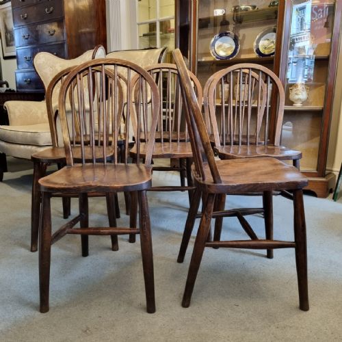 SET OF EIGHT ANTIQUE HOOPBACK WINDSOR STYLE CHAIRS - ADDITIONAL PHOTO 2