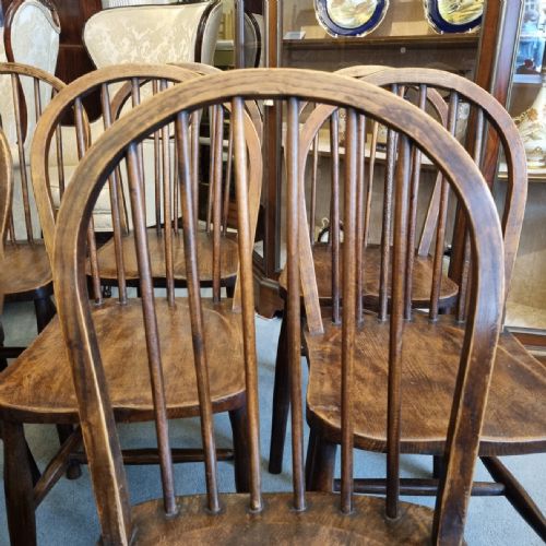 SET OF EIGHT ANTIQUE HOOPBACK WINDSOR STYLE CHAIRS - ADDITIONAL PHOTO 4