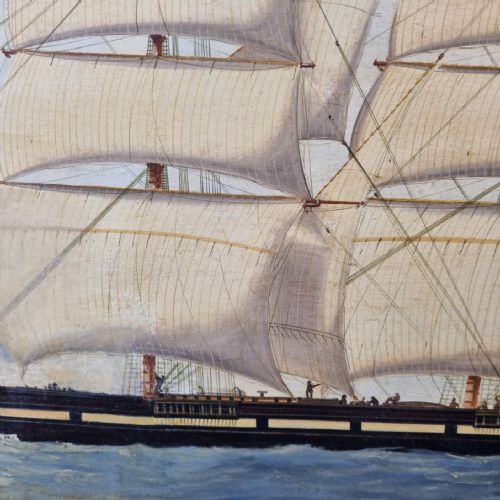 AN IMPRESSIVE 19TH CENTURY MARITIME PAINTING OF THE AMERICAN CLIPPER 'OCEAN EXPRESS' - ADDITIONAL PHOTO 7