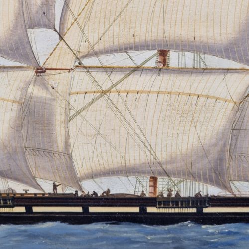 AN IMPRESSIVE 19TH CENTURY MARITIME PAINTING OF THE AMERICAN CLIPPER 'OCEAN EXPRESS' - ADDITIONAL PHOTO 8