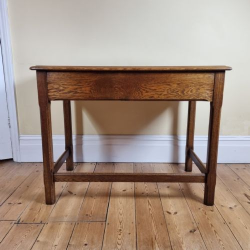 A 1920S OAK TWODRAWER SIDE TABLE IN THE MANNER OF THE COTSWOLD SCHOOL - ADDITIONAL PHOTO 8