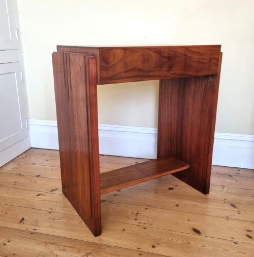 ANTIQUE ENGLISH ART DECO WALNUT SIDE TABLE WRITING TABLE DRESSING TABLE - ADDITIONAL PHOTO 2