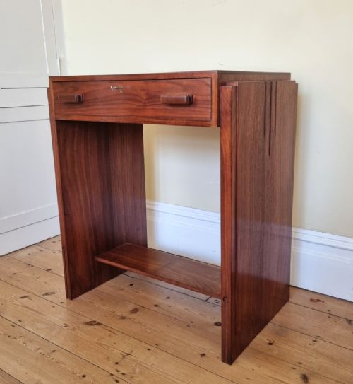 ANTIQUE ENGLISH ART DECO WALNUT SIDE TABLE WRITING TABLE DRESSING TABLE - ADDITIONAL PHOTO 7