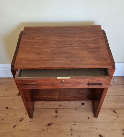 ANTIQUE ENGLISH ART DECO WALNUT SIDE TABLE WRITING TABLE DRESSING TABLE - ADDITIONAL PHOTO 8