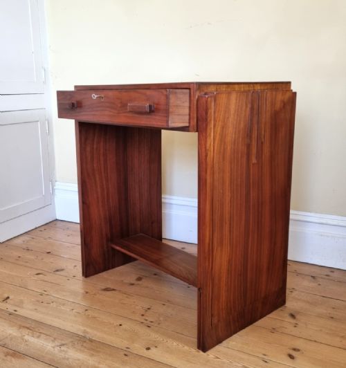 ANTIQUE ENGLISH ART DECO WALNUT SIDE TABLE WRITING TABLE DRESSING TABLE - ADDITIONAL PHOTO 9