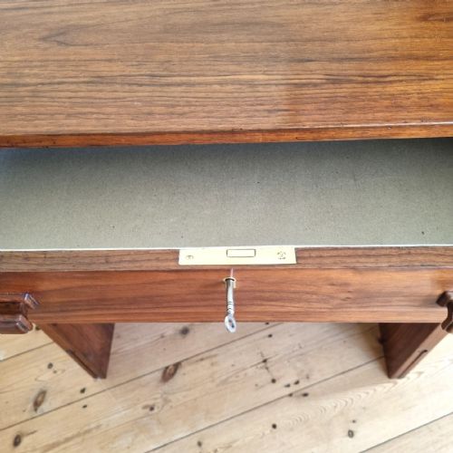 ANTIQUE ENGLISH ART DECO WALNUT SIDE TABLE WRITING TABLE DRESSING TABLE - ADDITIONAL PHOTO 14