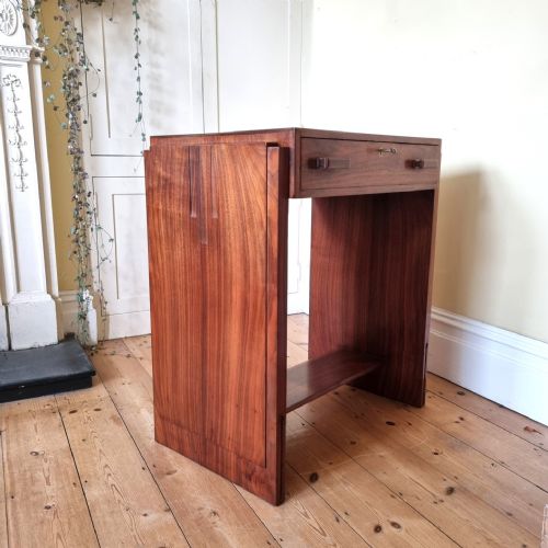 ANTIQUE ENGLISH ART DECO WALNUT SIDE TABLE WRITING TABLE DRESSING TABLE - ADDITIONAL PHOTO 16