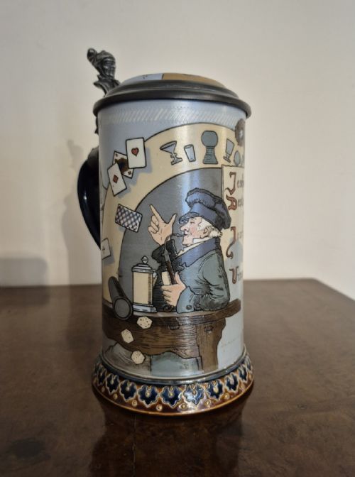 ANTIQUE METTLACH BEER STEIN BY VILLEROY BOCH - ADDITIONAL PHOTO 11