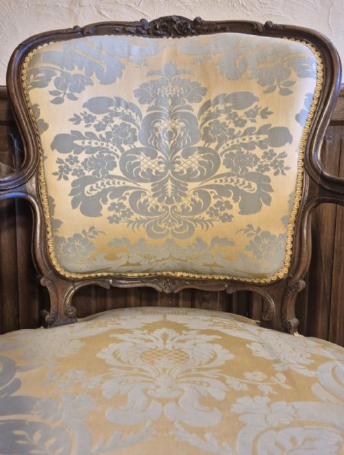 ANTIQUE FRENCH WALNUT ARMCHAIR - ADDITIONAL PHOTO 12