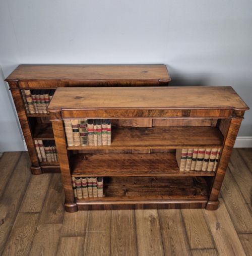 FINE PAIR OF WALNUT OPEN BOOKCASES CIRCA 1880 - ADDITIONAL PHOTO 25