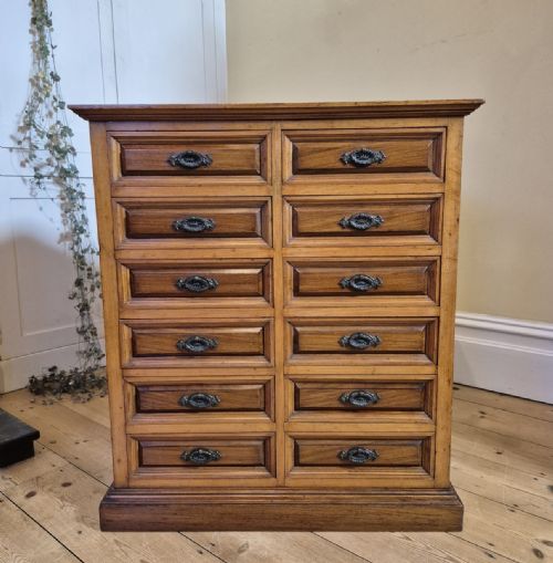 LATE 19TH CENTURY COLLECTORS CHEST IN WALNUT SATIN BIRCH - ADDITIONAL PHOTO 1
