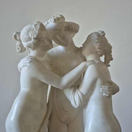 'THE THREE GRACES' A 19TH CENTURY CARVED MARBLE STUDY - ADDITIONAL PHOTO 3