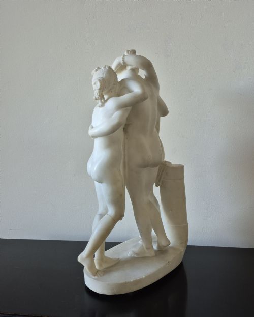 'THE THREE GRACES' A 19TH CENTURY CARVED MARBLE STUDY - ADDITIONAL PHOTO 4