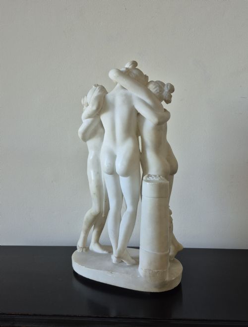 'THE THREE GRACES' A 19TH CENTURY CARVED MARBLE STUDY - ADDITIONAL PHOTO 6