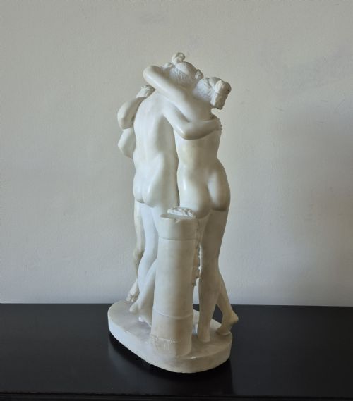 'THE THREE GRACES' A 19TH CENTURY CARVED MARBLE STUDY - ADDITIONAL PHOTO 7