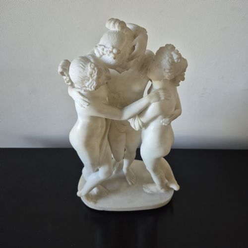 'THE THREE GRACES' A 19TH CENTURY CARVED MARBLE STUDY - ADDITIONAL PHOTO 9