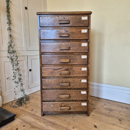1930S OAK FLIGHT OF DRAWERS - ADDITIONAL PHOTO 1