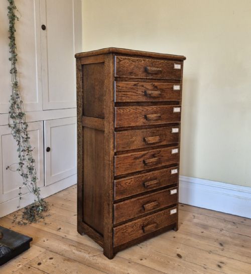 1930S OAK FLIGHT OF DRAWERS - ADDITIONAL PHOTO 2