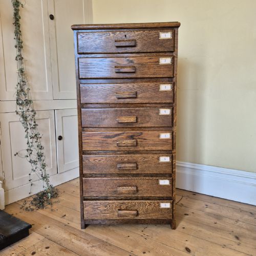 1930S OAK FLIGHT OF DRAWERS - ADDITIONAL PHOTO 3