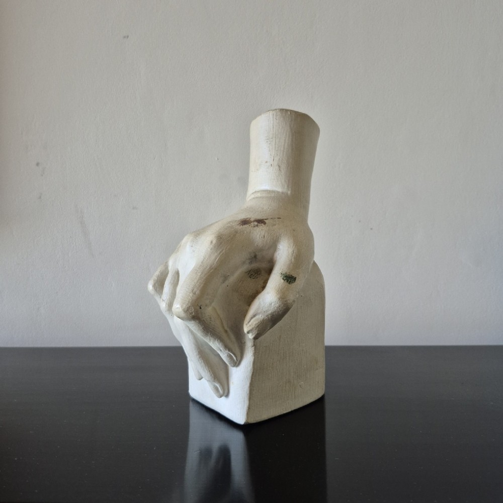 An artist's anatomical study of a hand - terracotta with plaster slip (Circa 1920)