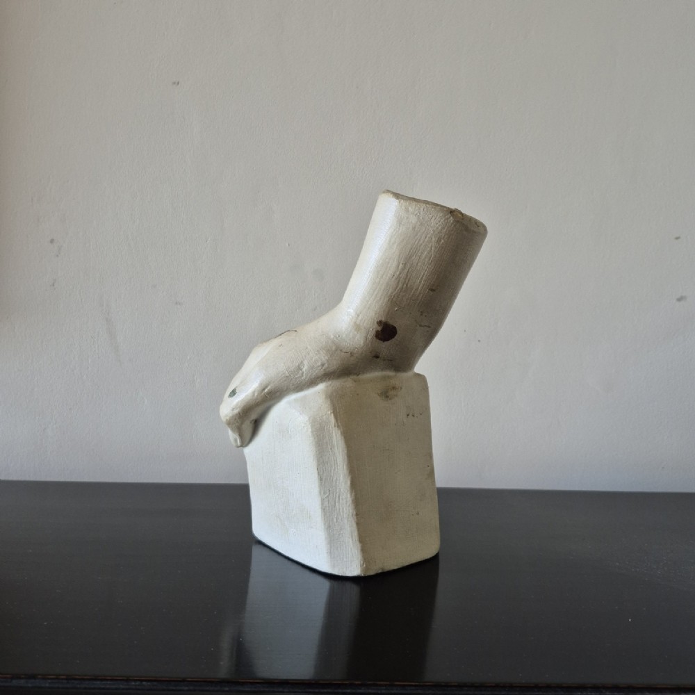 An artist's anatomical study of a hand - terracotta with plaster slip (Circa 1920) View V