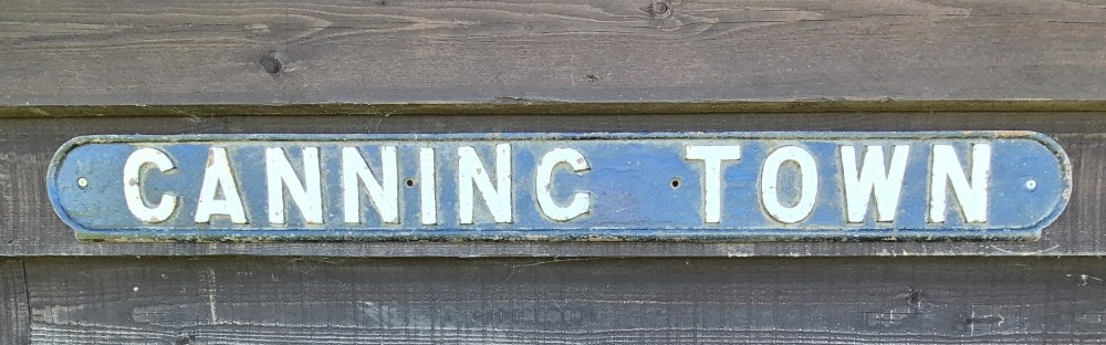 Canning Town cast iron boundary sign (Circa 1900)
