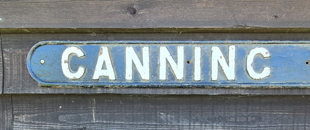 Canning Town cast iron boundary sign (Circa 1900) View II