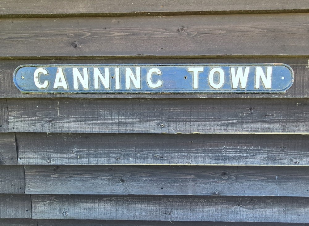 Canning Town cast iron boundary sign (Circa 1900) View IV
