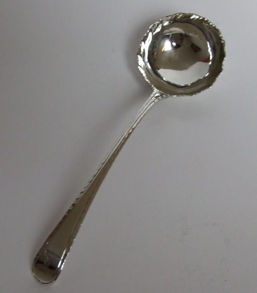 A Superb 18th Century Silver Gravy/sauce Ladle.