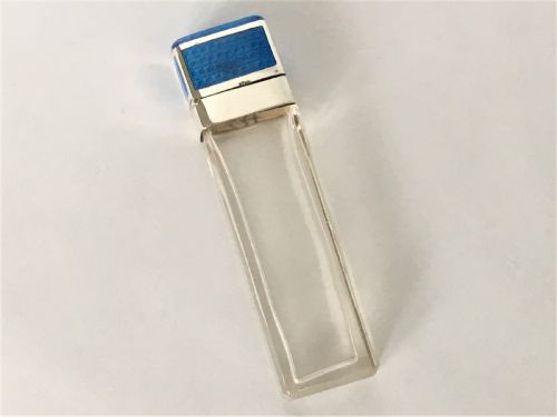 fig 1. A fabulous Art Deco French silver & enamel scent bottle