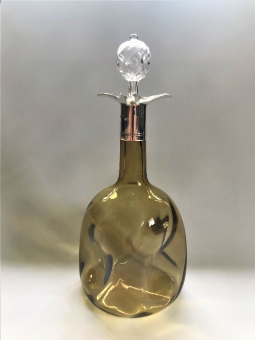 An Unusual Victorian Silver Mounted Decanter