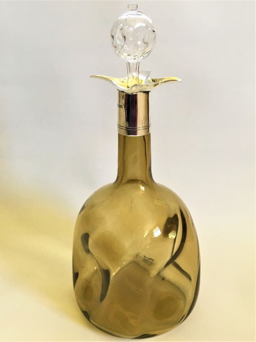 fig 1. An unusual Victorian silver mounted decanter