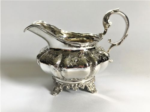 A Fabulous William IV Silver Gilt Cream Jug
