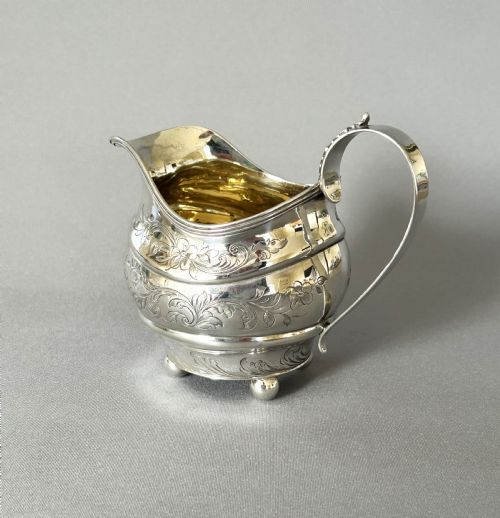A Lovely Silver Gilt Georgian Cream Jug