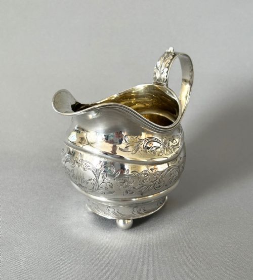 fig 1. A lovely silver gilt Georgian cream jug