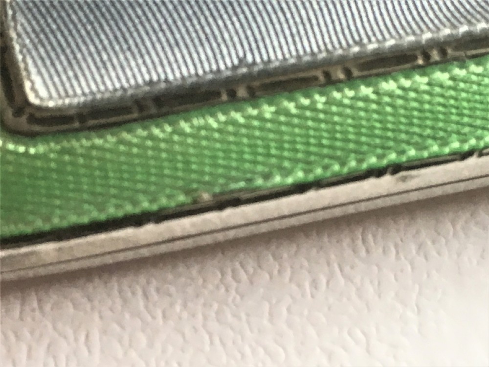 A stunning silver & guilloche enamel cigarette case View V