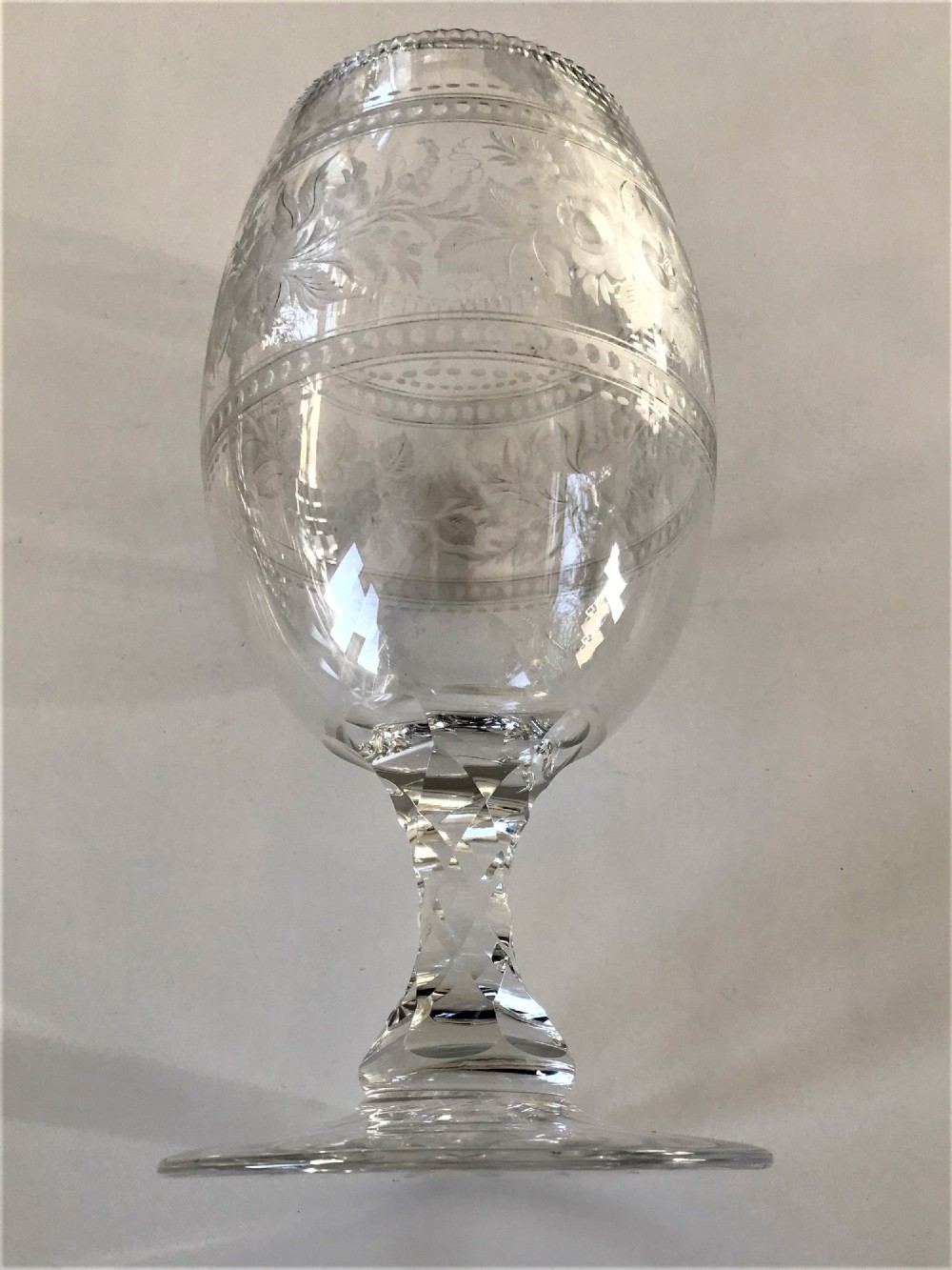 A stunning Victorian cut & etched celery vase View II
