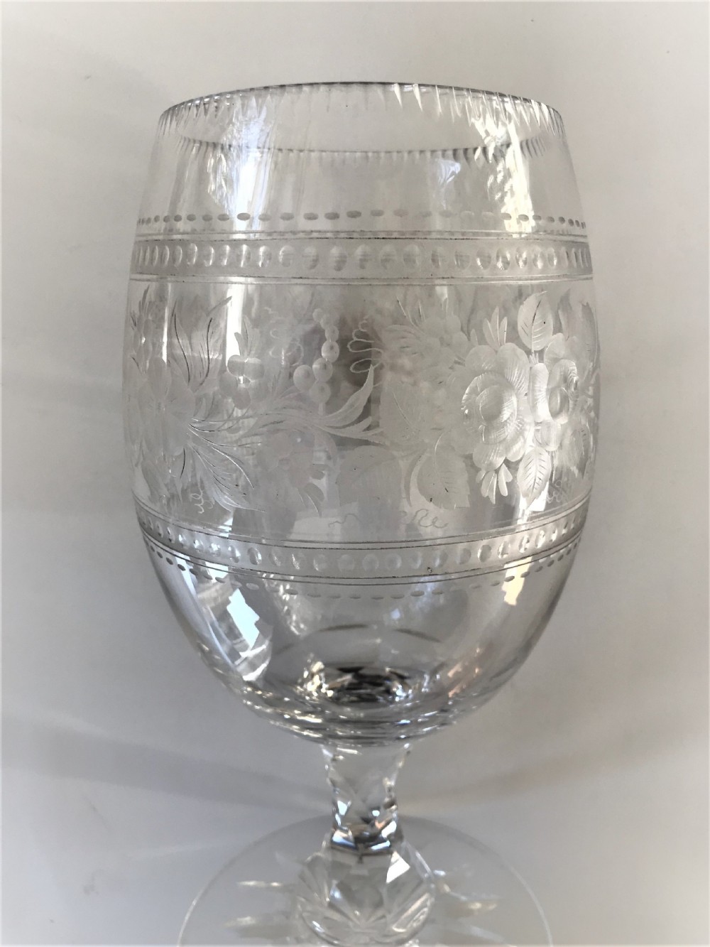 A stunning Victorian cut & etched celery vase View III