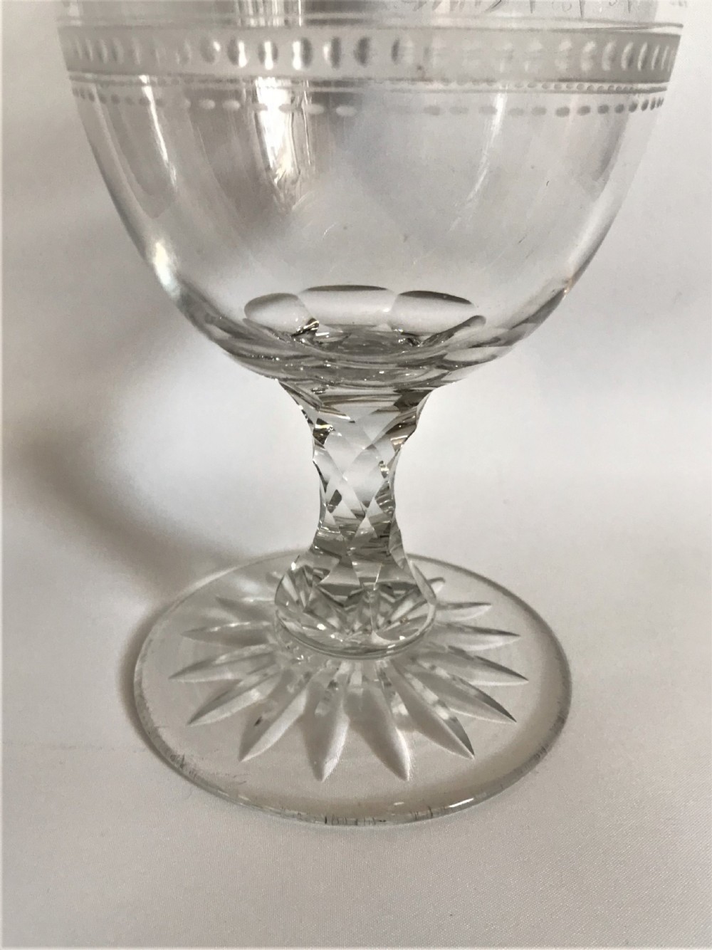 A stunning Victorian cut & etched celery vase View VI