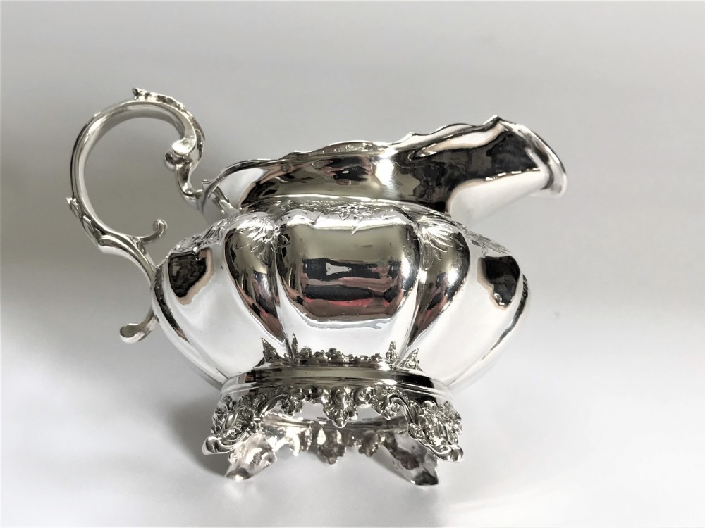A fabulous William IV silver gilt cream jug View VII