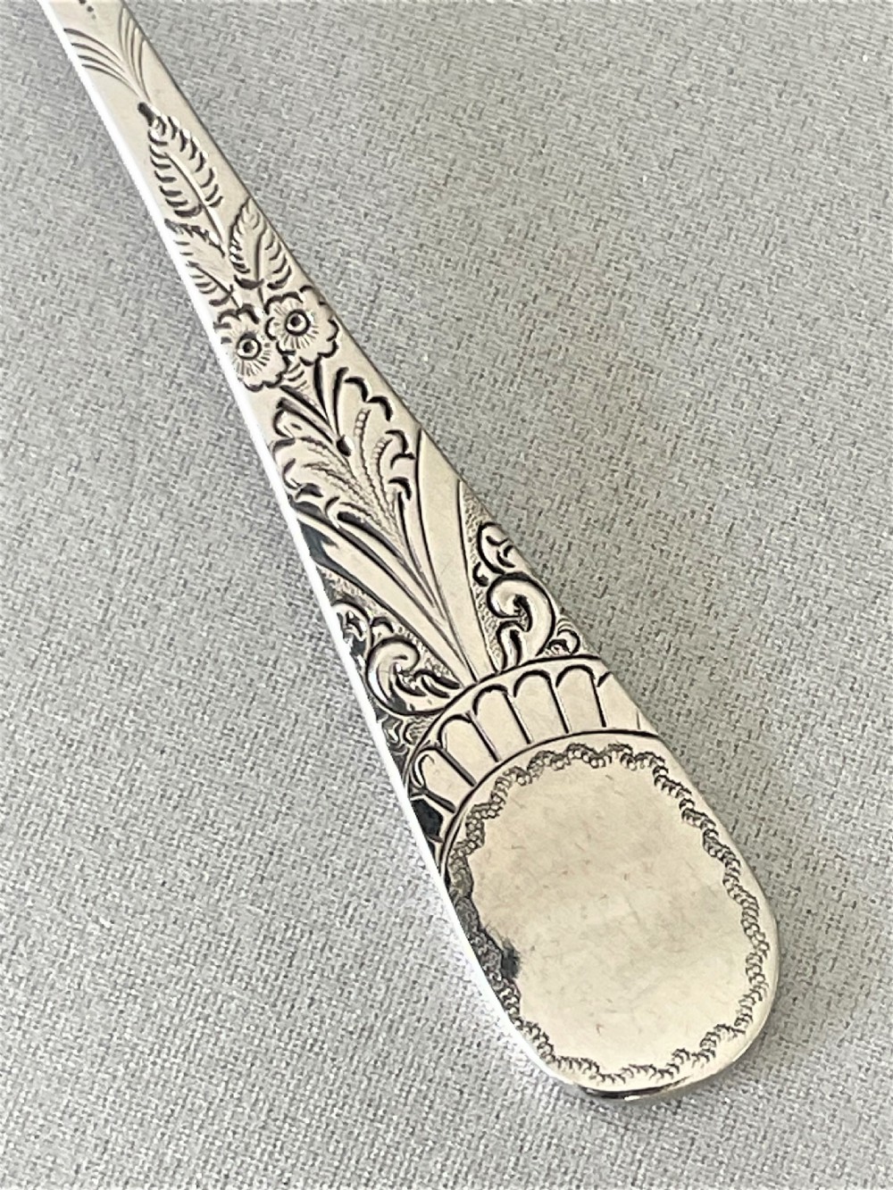 A gorgeous Georgian Revival cut glass preserve jar & silver spoon View VIII