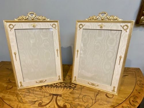 Pair Of Antique Gilt Bronze Photo / Picture Frames, Late 19th Century ...