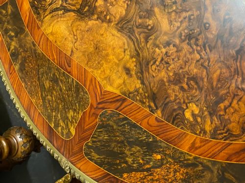 ANTIQUE WALNUT ORMOLU AND SEVRES PORCELAIN CENTRE TABLE FRENCH 1880 - ADDITIONAL PHOTO 7